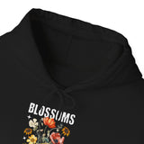 Blossoms Floral Graphic Hoodie Comfortable Unisex Sweatshirt Timeless Charm Streetwear Nature Inspired Empowerment Design Perfect Gift for Garden Lovers Friends Birthdays Cozy Days Casual Wear