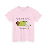 When Life Hurts Thoonguu Tamil Funny Meme T Shirt Trending Kollywood Comedy Inspired Graphic Tee Youth Attitude Casual Wear Unisex Cotton Streetwear India