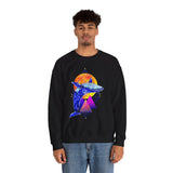 Ballena Cosmic Whale Art Unisex Heavy Blend Crewneck Sweatshirt Vibrant Geometric Ocean Design Premium Streetwear Pullover Soft Fleece Comfortable Fit Bold Marine Life Artwork Perfect Gift for Nature Lovers Dreamers and Creative Souls