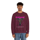 Cultural Angel Statue Graphic Unisex Heavy Blend Crewneck Sweatshirt Gothic Streetwear Aesthetic Bold Artistic Pullover Fashion
