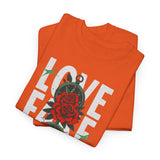 Love Fake Friendship Rose Graphic Unisex Heavy Cotton Tee Bold Statement Streetwear T Shirt Empowering Artistic Floral Design for Self Expression Perfect Gift for Friends Birthdays Parties Casual Wear