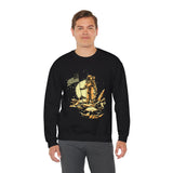 Lunar Legacy Astronaut Art Unisex Heavy Blend Crewneck Sweatshirt Bold Space Exploration Graphic Streetwear Pullover Premium Cosmic Design Soft Fleece Warm Comfortable Everyday Wear Perfect Gift for Sci Fi Lovers and Visionary Dreamers