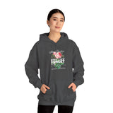 Stay Positive Forget Problems Rose Hoodie Comfortable Unisex Sweatshirt Motivational Streetwear Bold Floral Empowerment Design for Self Growth Perfect Gift for Friends Birthdays Cozy Days Casual Wear