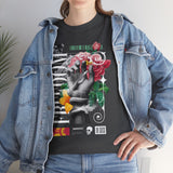 Freedom Hand Rose Graphic Unisex Heavy Cotton Tee Comfortable Streetwear T Shirt Motivational Bold Artistic Design Statement Piece Perfect Gift for Friends Empowerment Casual Wear