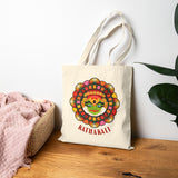 Kathakali Tote Bag Kerala Traditional Dance Art Canvas Bag Indian Culture Onam Festival Malayalam Heritage Ethnic Graphic Reusable Shopping Bag