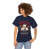 Monsters Skull Guardians Gothic Horror Unisex Heavy Cotton Tee Dark Graphic Halloween Streetwear Bold Vintage Skull T Shirt