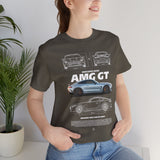 Silver Grand Tourer Coupe Artwork Unisex Heavy Cotton Tee High Performance Inspired Streetwear Graphic Shirt For Car Lovers And Modern Automotive Art Fans