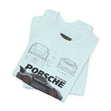 Ultra Sleek Performance Sports Coupe Blueprint Art Unisex Heavy Cotton Tee for Car Lovers and Streetwear Fans