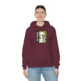 Not Alone Alien Unisex Hoodie UFO Graphic Pullover Sweatshirt Cartoon Extraterrestrial Sci Fi Space Themed Conspiracy Inspired Paranormal Streetwear