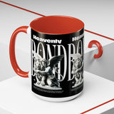 Heavenly Bond Accent Coffee Mug 11oz 15oz Angel And Lion Statue Spiritual Artistic Graphic Ceramic Cup Bold Motivational Streetwear Inspired Fashion Drinkware