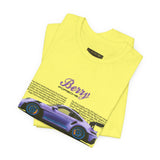 Porsche 911 GT3 RS Berry Purple Inspired Illustrated Sports Car Graphic T Shirt Luxury Performance Racing Streetwear Unisex Heavy Cotton Tee High Speed Motorsport Lifestyle Gift For Car Enthusiasts