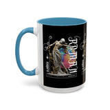 Sculptural Future Statue Art Accent Coffee Mug 11oz 15oz Greek Goddess Cosmic Abstract Splash Bold Artistic Streetwear Ceramic Cup