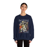 My Heart Is Beating Floral Anatomy Collage Unisex Heavy Blend Crewneck Sweatshirt Vintage Abstract Graphic Bold Artistic Streetwear Pullover