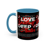 Love Yourself Deep Accent Coffee Mug 11oz 15oz Self Love Motivational Quote Cup Rose Graphic Positive Affirmation Daily Inspiration Empowerment Gift Mug