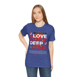 Love Yourself Deep Unisex Jersey Short Sleeve Tee Self Love Graphic T Shirt Rose Motivational Quote Streetwear Positive Affirmation Fashion Mindset Inspired Apparel
