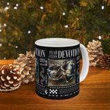 Fearless Devotion Ceramic Mug Classical Art Courage Loyalty Commitment Symbolism Motivational Coffee Cup