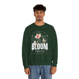 Bloom Stronger Floral Graphic Crewneck Comfortable Unisex Sweatshirt Motivational Streetwear Inspirational Empowerment Design for Self Growth Resilience Perfect Gift for Friends Birthdays Cozy Days...