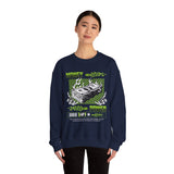 Money Power Unisex Heavy Blend Crewneck Sweatshirt Dollar Stack Neon Green Graphic Hustle Mindset Streetwear Motivational Pullover
