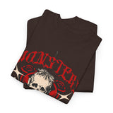 Monsters Skull Guardians Gothic Horror Unisex Heavy Cotton Tee Dark Graphic Halloween Streetwear Bold Vintage Skull T Shirt