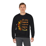 Unisex Ho’oponopono Sunflower Crewneck Sweatshirt Heavy Blend Pullover Healing Affirmation Spiritual Gratitude Mindfulness Positive Energy Apparel