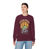 Golden Dreams Silver Reality Money Graphic Unisex Heavy Blend Crewneck Sweatshirt Hustler Motivational Dollar Cash Streetwear