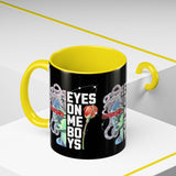 Eyes On Me Boys Medusa Accent Coffee Mug 11oz 15oz Mythological Streetwear Bold Empowerment Design Perfect Gift for Coffee Lovers Friends Birthdays Daily Motivation
