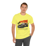 Black Widebody Turbo Racing Car Graphic Unisex Heavy Cotton Tee Streetwear Speed Culture Shirt for Car Enthusiasts