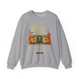 Dollar The Strength Burning Money Legacy Unisex Heavy Blend Crewneck Sweatshirt Gothic Flames Graphic Bold Motivational Streetwear Pullover