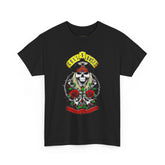 Rock Skull Roses Unisex Heavy Cotton Tee Vintage Rebel Art Bold Graphic Streetwear Inspired By Wild Freedom Music Culture Perfect For Festivals Concerts And Everyday Edge