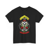 Rock Skull Roses Unisex Heavy Cotton Tee Vintage Rebel Art Bold Graphic Streetwear Inspired By Wild Freedom Music Culture Perfect For Festivals Concerts And Everyday Edge