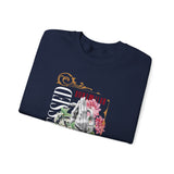 Blessed Praying Hands Floral Christian Graphic Unisex Heavy Blend Crewneck Sweatshirt Faith Inspired Religious Streetwear Bold Motivational Pullover
