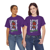 Love Fake Friendship Rose Graphic Unisex Heavy Cotton Tee Bold Statement Streetwear T Shirt Empowering Artistic Floral Design for Self Expression Perfect Gift for Friends Birthdays Parties Casual Wear
