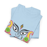 Divine Maa Durga Trinetra Minimal Art T Shirt Hindu Goddess Shakti Bhavani Devi Graphic Tee Spiritual Devotional Streetwear Navratri Festival Ethnic Indian Culture Unisex Cotton Casual Wear Gift For...