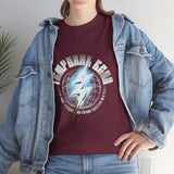 Temporal Echo Lightning Globe Graphic Unisex Heavy Cotton Tee Bold Streetwear Past Present Future Inspired T-Shirt