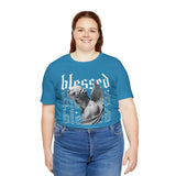 Blessed Angel Statue Graphic Unisex Jersey Short Sleeve Tee Gothic Streetwear Aesthetic Spiritual Bold Artistic Fashion T Shirt