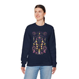 Anubis Balance God Unisex Heavy Blend Sweatshirt Egyptian Mythology Streetwear Graphic Pullover Cosmic Balance Design For Men And Women Perfect For Winter Fashion Festivals And Spiritual Lifestyle