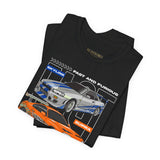Street Racing Trio JDM Cars Graphic Unisex Heavy Cotton Tee for Drift Fans Performance Lovers and Streetwear Enthusiasts