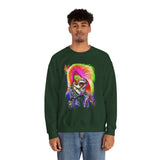 Calavera Punk Skull Unisex Heavy Blend Sweatshirt Neon Gothic Streetwear Pullover Vibrant Rock Rebel Design For Punk Concerts Halloween Parties Tattoo Culture And Alternative Fashion Lovers