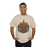 Unisex Balinese Barong Mask Graphic T Shirt Mythical Cultural Warrior Spirit Inspired Tee Tribal Festival Art Streetwear Heavy Cotton Top