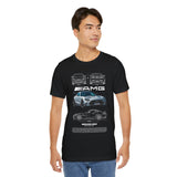 Aggressive Silver Widebody Supercar Blueprint Unisex Heavy Cotton Tee Performance Street Machine Graphic Shirt For Car Lovers And Gearheads
