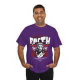 Faith Over Fear Jesus Crown Of Thorns Unisex Heavy Cotton Tee Christian Graphic Bold Religious Streetwear Motivational Bible Verse T Shirt
