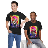 Calavera Punk Skull Unisex Heavy Cotton Tee Neon Gothic Streetwear T-Shirt Bold Rock Rebel Design For Punk Festivals Halloween Concerts Tattoo Lovers And Alternative Fashion