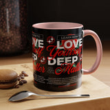Love Yourself Deep Accent Coffee Mug 11oz 15oz Self Love Motivational Quote Cup Rose Graphic Positive Affirmation Daily Inspiration Empowerment Gift Mug