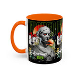 Wicked Supreme Accent Coffee Mug 11oz 15oz Statue Art Graphic Cup Supreme Inspired Streetwear Bust Design Bold Daily Motivation Ceramic Gift Drinkware