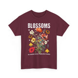 Blossoms Floral Graphic Unisex Heavy Cotton Tee Comfortable Streetwear Timeless Charm Motivational Nature Inspired T Shirt Perfect Gift for Garden Lovers Friends Birthdays Casual Everyday Wear