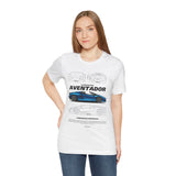 Blue Supercar Roadster Inspired Side Profile Art Unisex Tee Luxury Performance Streetwear Graphic Shirt