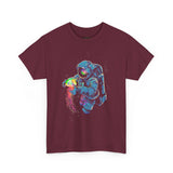 Galactic Dream Astronaut Neon Art Unisex Heavy Cotton Tee Bold Cosmic Streetwear Graphic T Shirt Vibrant Space Design Comfortable Classic Fit Everyday Wear Perfect Gift for Sci Fi Lovers and Creative...