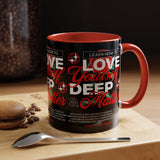 Love Yourself Deep Accent Coffee Mug 11oz 15oz Self Love Motivational Quote Cup Rose Graphic Positive Affirmation Daily Inspiration Empowerment Gift Mug