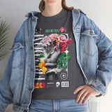 Freedom Hand Rose Graphic Unisex Heavy Cotton Tee Comfortable Streetwear T Shirt Motivational Bold Artistic Design Statement Piece Perfect Gift for Friends Empowerment Casual Wear