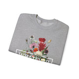 You Can Be Whatever Motivational Crewneck Sweatshirt Comfortable Unisex Pullover Bold Floral Empowerment Design Streetwear Positive Vibes Cozy Everyday Wear Perfect Gift for Dreamers Friends and Free...